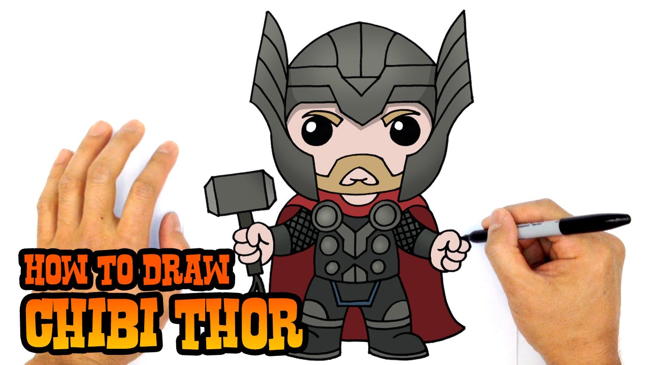 How to Draw Chibi Thor Kids | Avengers - C4K ACADEMY